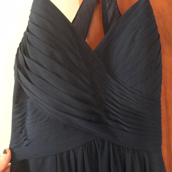 Navy Blue Bridesmaid Dress - Picture 4 of 5